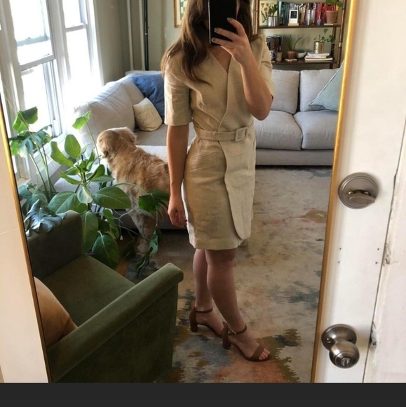 & Other Stories | Belted Linen Dress - Picture 3 of 9